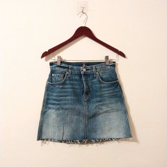 7 For All Mankind Dresses & Skirts - 7 For All Mankind distressed denim mini skirt sz 25